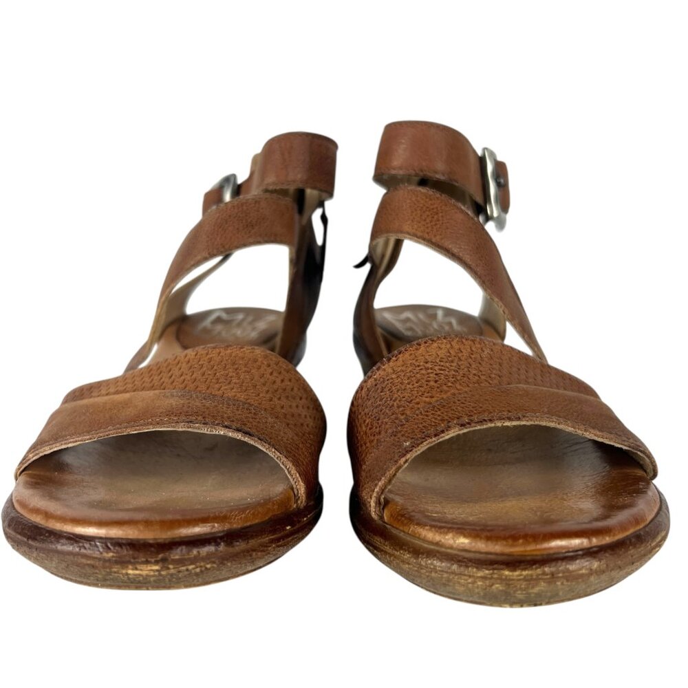 Miz Mooz Coolidge Heeled Leather Sandasl in Brandy Brown Size US 6 ½ or 7 EU 37 - Picture 2 of 12